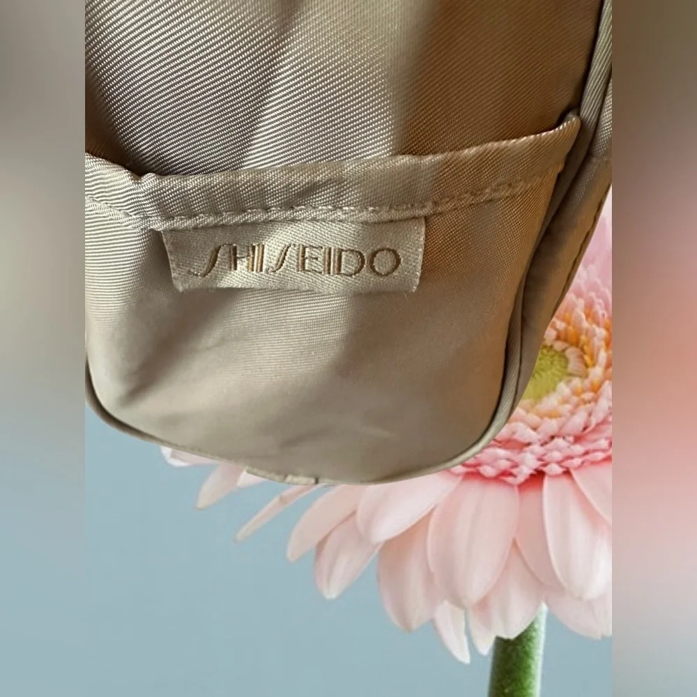 Shiseido Tan Quilted Cosmetic Case